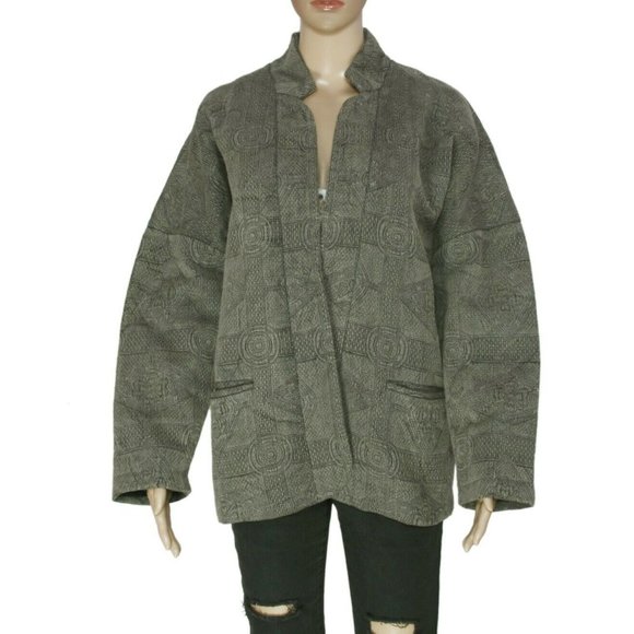 Leon & Harper Kali Veste Kimono Imprime Noir Jacket NWT L - Picture 2 of 6